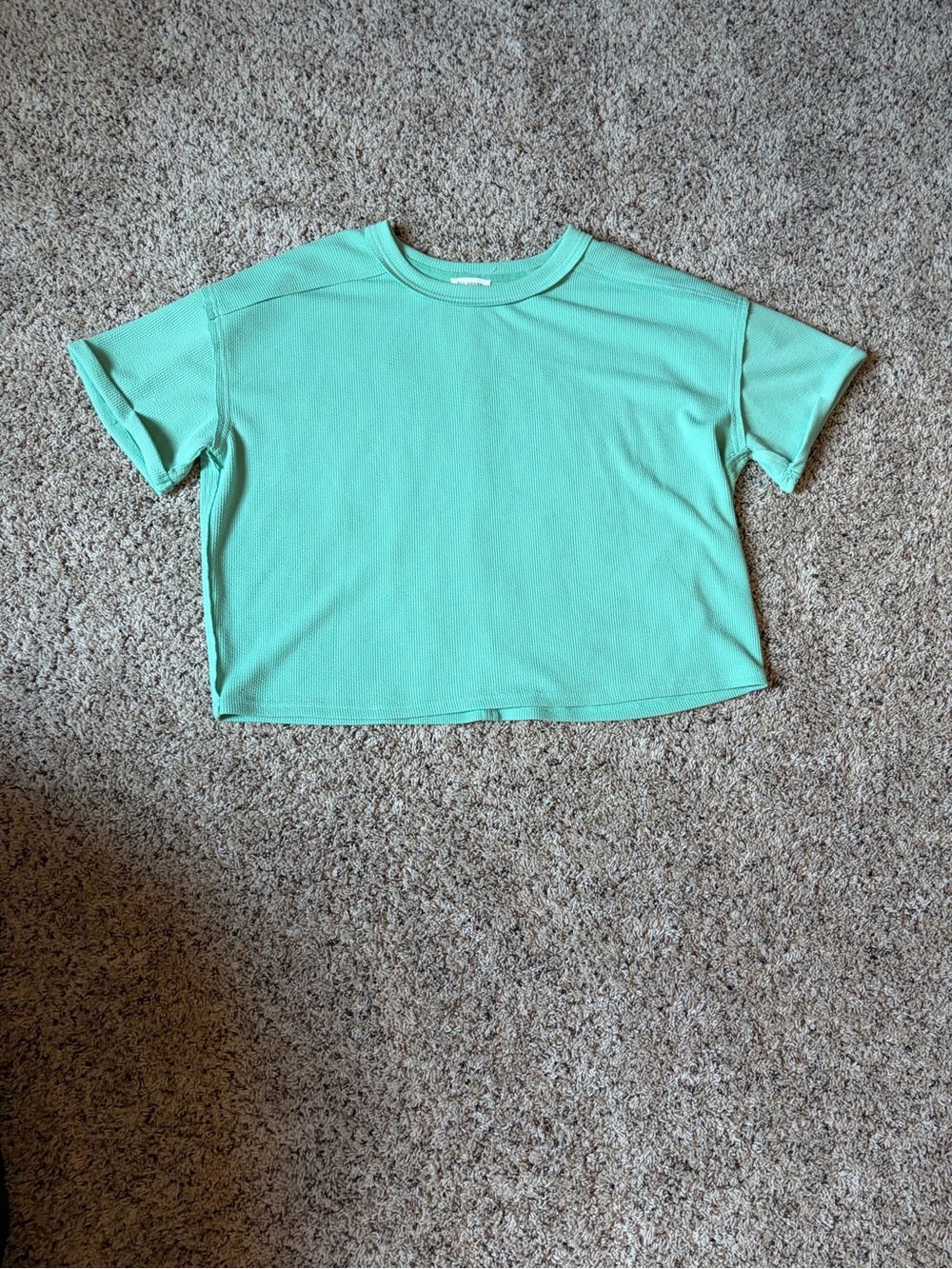 Blu Pepper Short Sleeve Cropped Tee in Mint